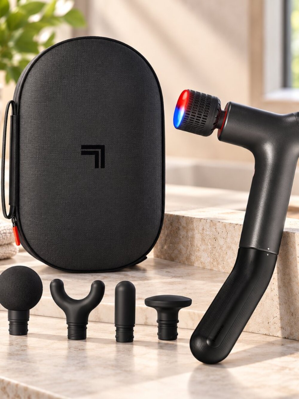 MSRP $130 | Sharper Image Hot + Cold Reach Percussion Massager 4333009 - NIB